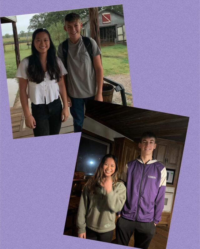 Libby and Grady, 3 years later! (First image - Libby as a senior in HS, Grady as a freshman. Second, Libby as a junior at #texastech and Grady a senior in HS.) #family #siblings #alwaysgetalong #sometimesgetalong #jacksborobasketball #wesuremisslibbyonthefarm